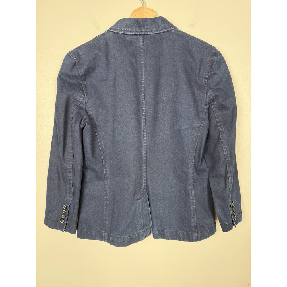 Ralph Lauren‎ Jeans Co Women's M Denim Blazer Jacket Preppy Old Money - Picture 5 of 10